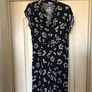 Floral button down maxi dress